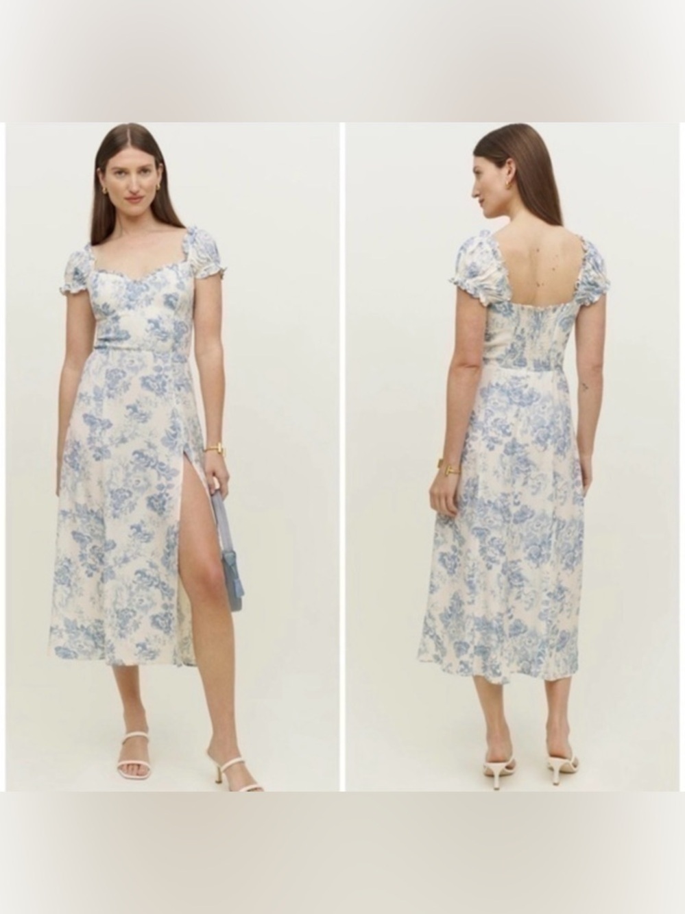 Reformation Connell Dress in Ivory - Size 2 - Picture 2 of 11